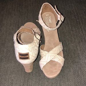 TOMS Platform Cork Wedges